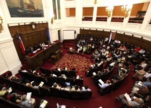Seminario en el Senado, en Santiago.