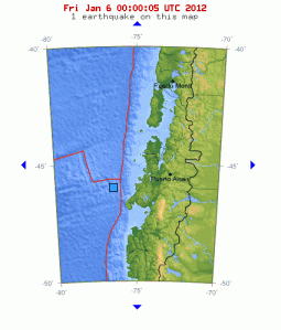 Mapa zona del temblor.