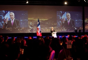 Presidente Sebastián Piñera en Cena Anual de la Energía (fuente: La Tercera).
